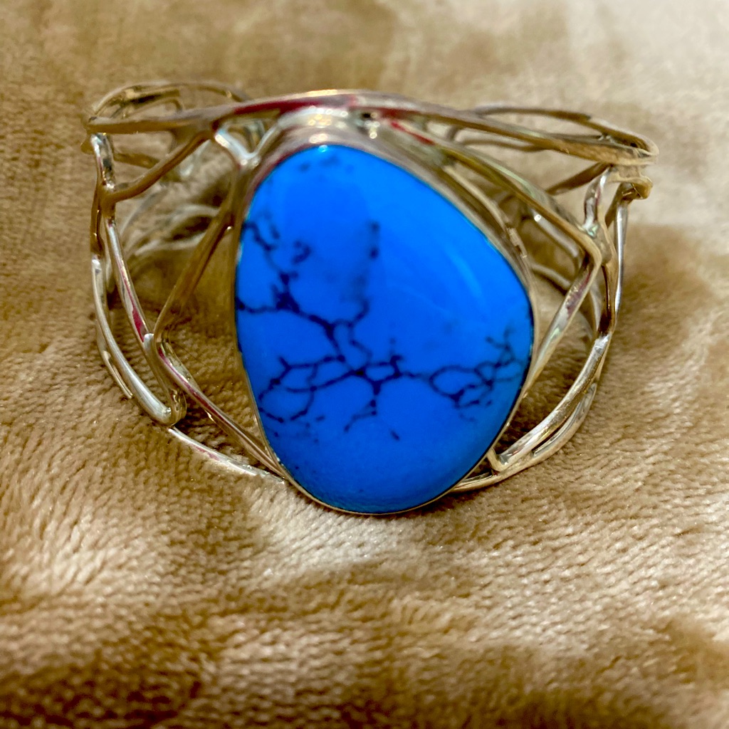One Of A Kind Turquoise Cuff Bracelet.